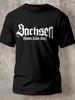 T-shirt Unisexe S de Saxe Présentant un Design Vintage de la RDA avec une Police de Caractères Gothique Représentant Les Années Il a un Cas