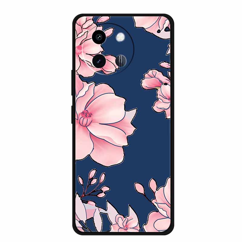 3D Lovely Cute Case For Vivo Y38 Y200i Y200T T3X Soft TPU Silicone Bumper Protector Relief Flower Emboss Phone Cover Funda Capa