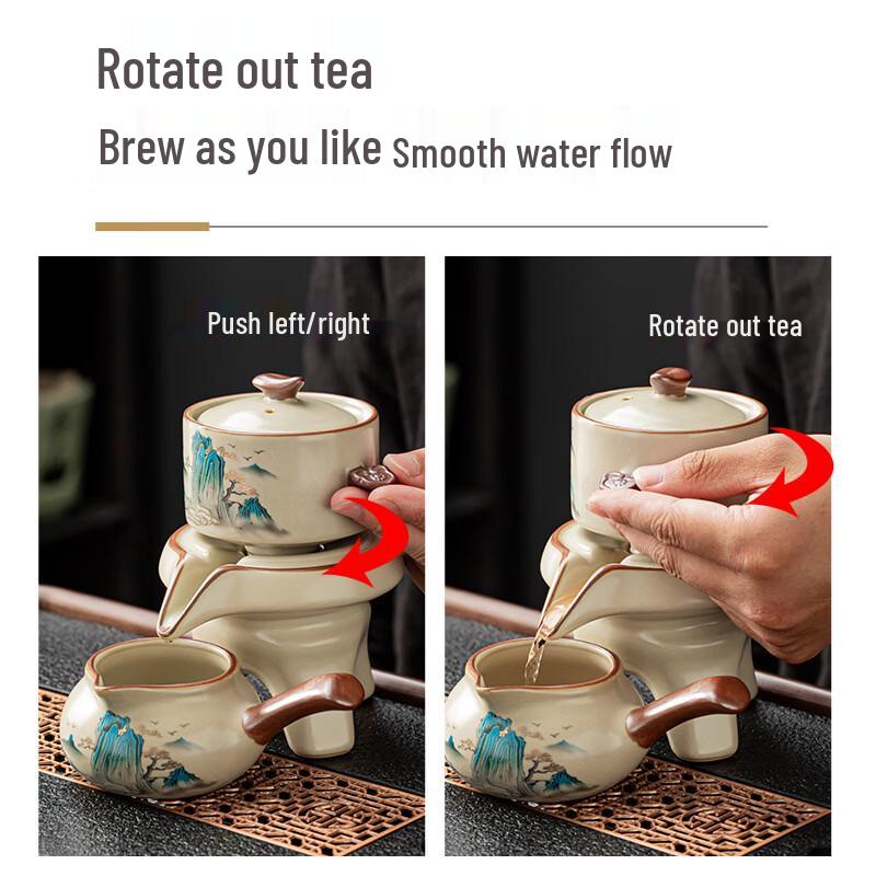 Ru Ware Landscape Automatic Ceramic Tea Set