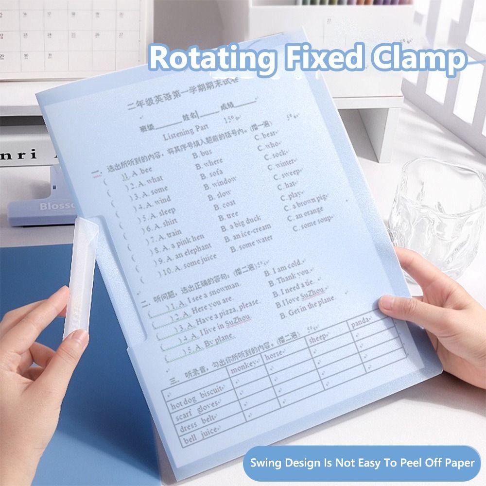 5PCS/Set Rotating Side Opening A4 File Folder Gradient Color File Organizer  School Office