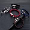 Minimalist Nautical Rope Bracelet Double Strand Stainless Steel U-Shape Shackle Buckle Survival Jewelry for Men Women