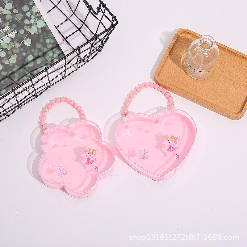 

transparent cartoon plum blossom shell bear peach heart backpack, new jewelry packaging box. multi-specification синий