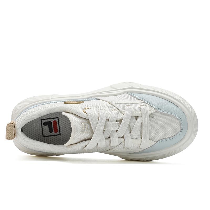 FILA Fosso Round Toe Comfortable Low Top Canvas Shoes Women sneaker White Blue F12W522311FGI