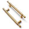 Cabinet Handles  128mm Aluminum Alloy Kitchen Drawer Pulls Gold Finish 10-Pack for Kitchen Cabinets and Furniture