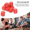 20PCS 6 Sided Number Dice Plastic 16mm Round Corner Polyhedral Dice Set for Numeral Teaching Board Games