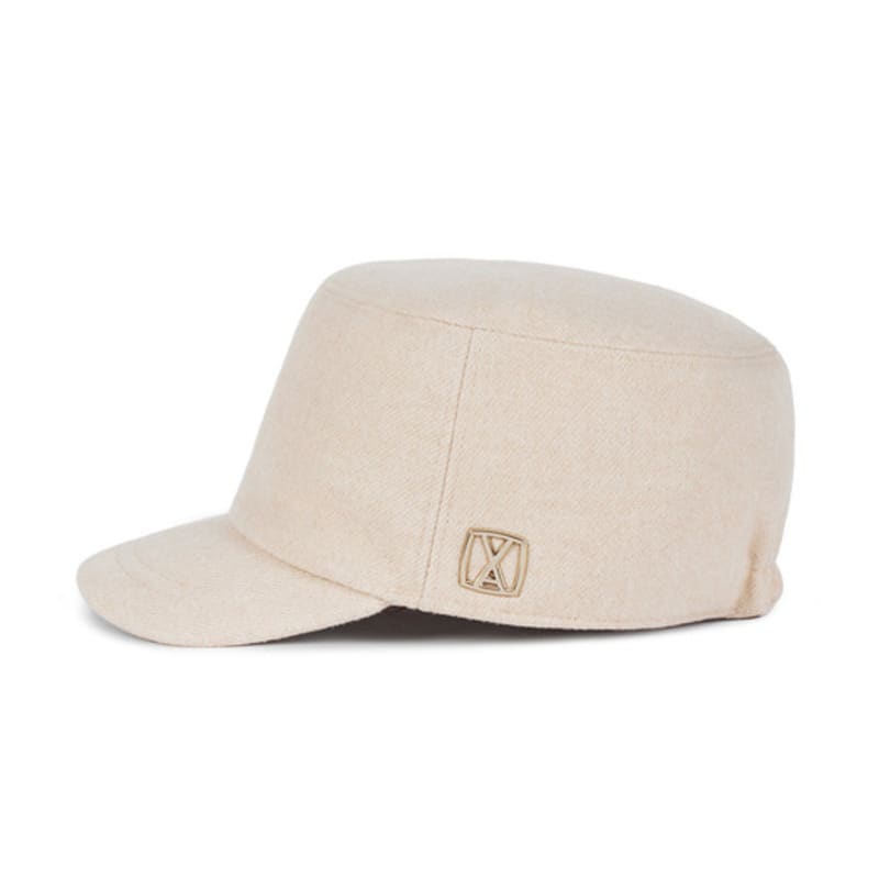 VARZAR VA Square Studded Wool Bellboy Cap Ivory