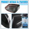 ABS Carbon Fiber Black Side Wing Rearview Mirror Cover Trim for BMW 5 Series G60 2024