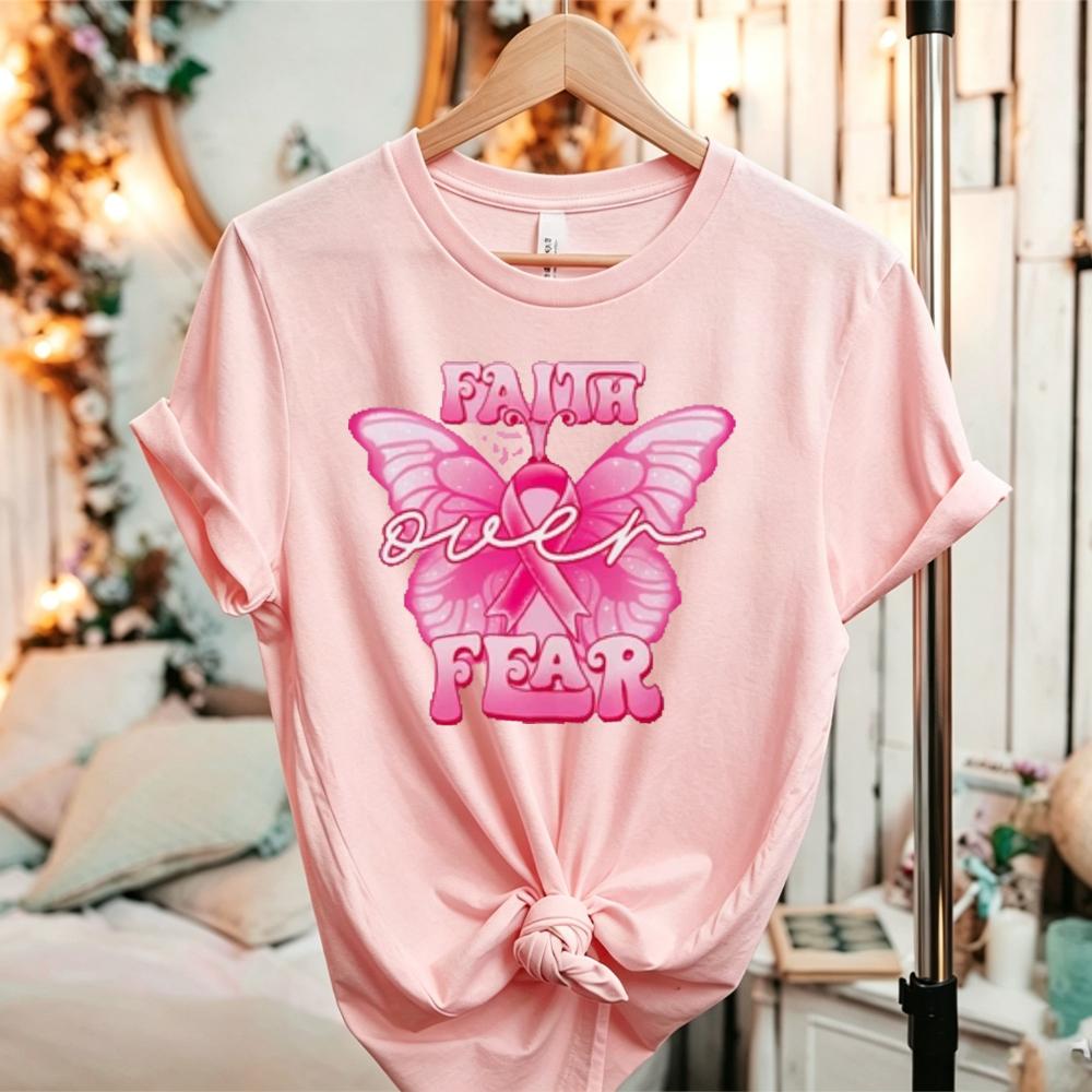 Her Fight Is Our Fight Boxing Glove Tee Pink Ribbon Breast Cancer Awareness TShirt Unisex Women Unisex Short Sleeve Graphic Tee