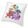 Dino Ranch Square Pillowcase Polyester Linen Velvet Pattern Zip Decor Bed Cushion Case