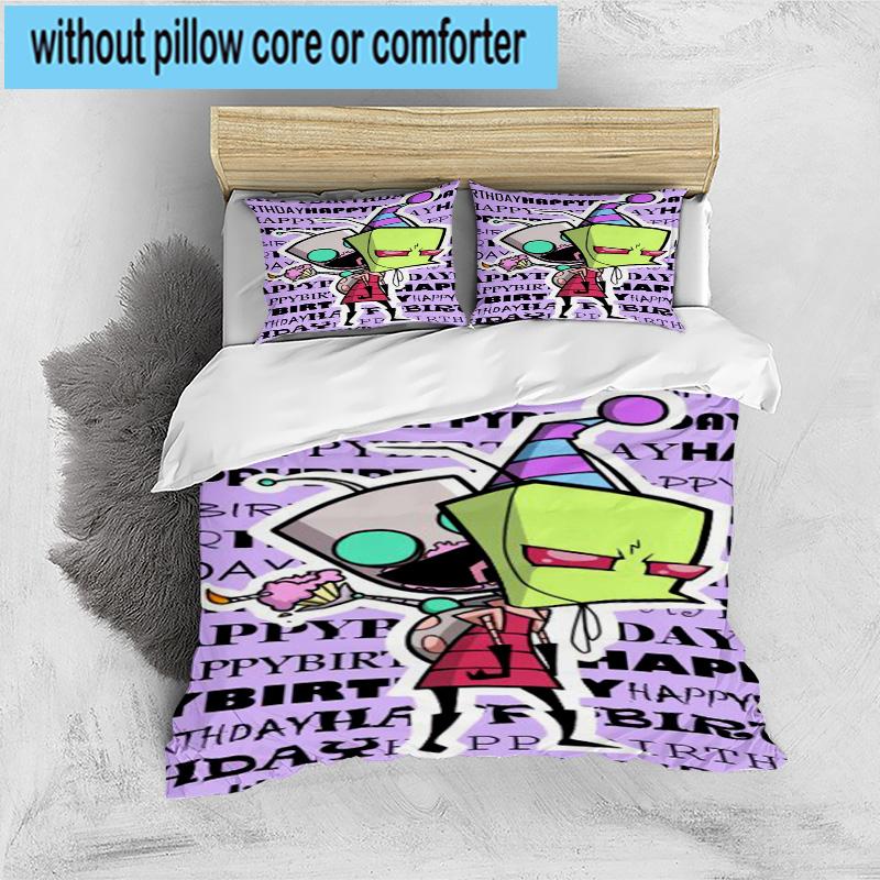 3PCS Alien Invasion Pattern 3pcs Bedding,Including 3PCS Duvet Cover And 2pcs Pillowcases Perfect for Christmas,Ideal for Bedroom, Dormitory