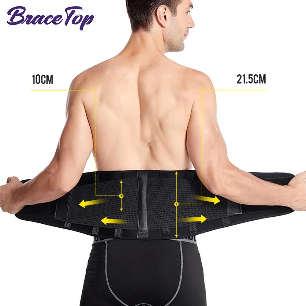 

Bracetop Sports Waist Trainer Trimmer Belt Body Shaper Waist Belt Sweat Premium Waist Corset For Back Support Pain Relief Brace L