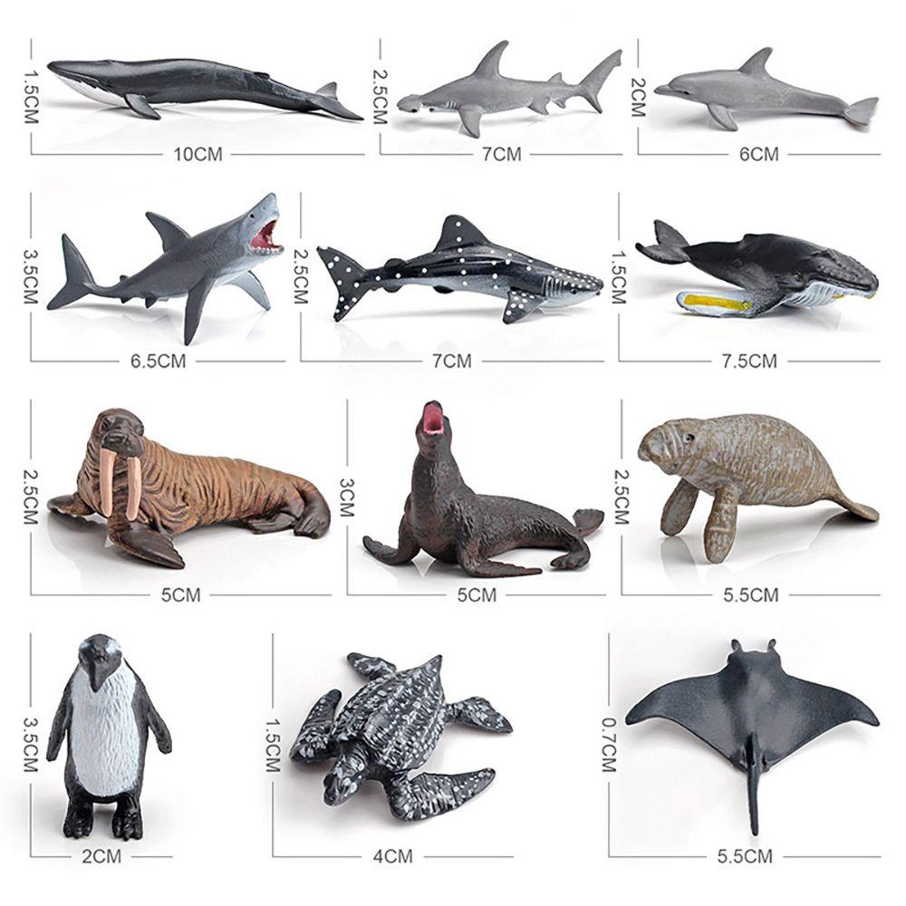 Educational Toys Dolphin Seal Ocean Fish Figurines Marine Animal Model Whale Shark Penguin Turtle