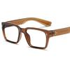 Trending Square Anti Blue Light Glasses Mens Computer Reading Optical Prescription Eyewear Hyperopia Finished Frame