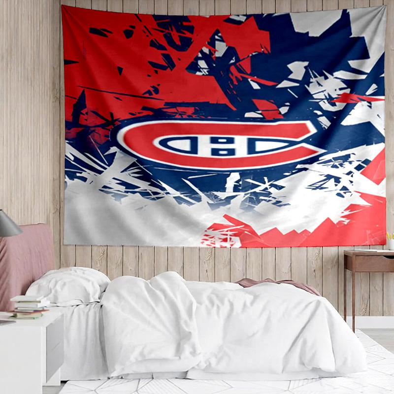 1PC Canadiens Hockey Team Tapestry Accessories Playroom Tapestry, for Bedroom,Livingroom, dormitory Room Wall Decor Fan Birthday Gifts