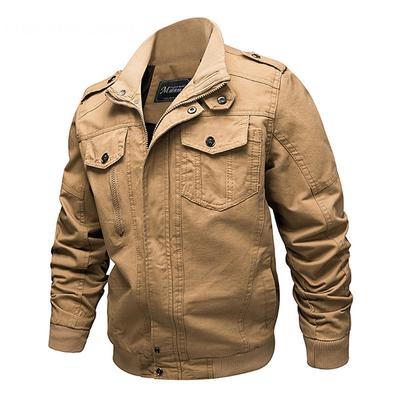 Pilot Wojsk Lotniczych Pilot Wojskowy Mężczyźni Cargo Taktyczny Bomber Jacket Mężczyzna Dorywczo Zamek Lot