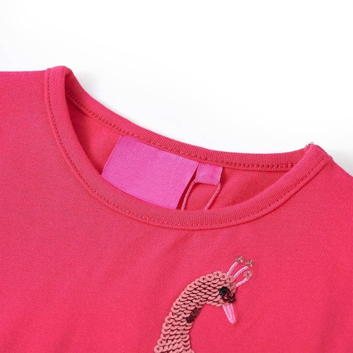 Kids' Long-sleeved T-shirt Bright Pink 92/104/116/128/140