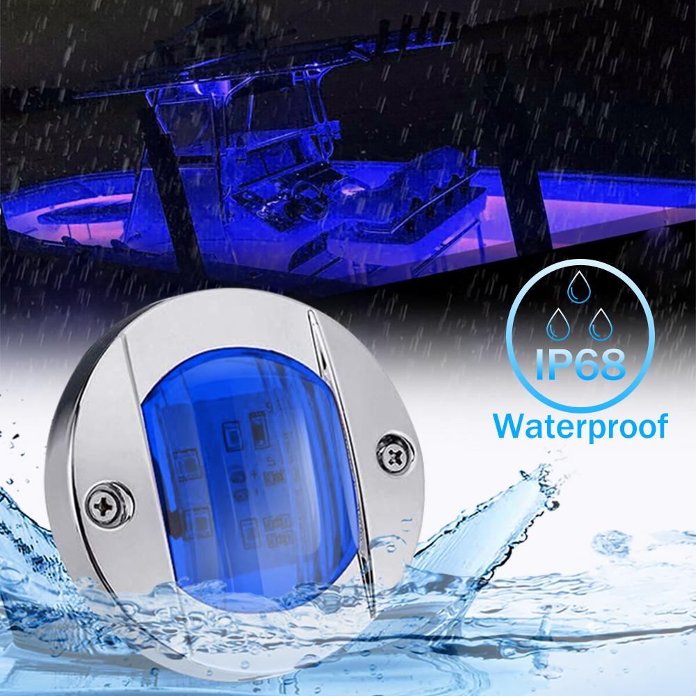 8/4PCS 12V Boat Marine Lights Navigation Waterproof Marker Lamp  For Truck RV Yacht Transom Anchor Stern 6LED Stern Light