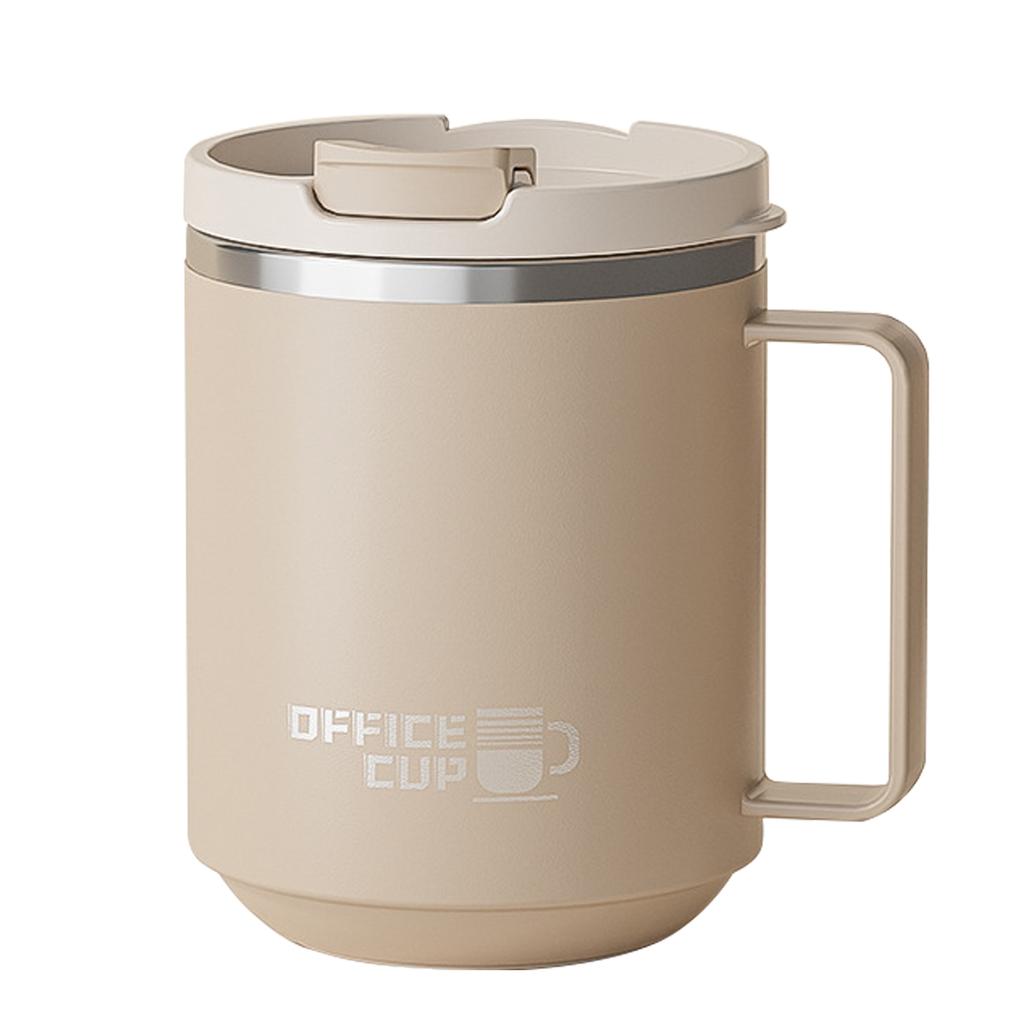 WORTHBUY 304 Stainless Steel Double Wall Insulated Coffee Mug With Handle Portable Sealed Water Cup Large Capacity Drinking Cup