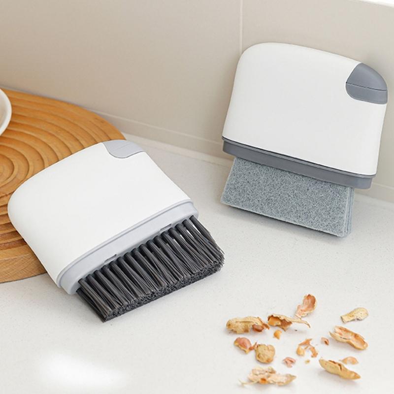 Multipurpose Kitchen Window Sill Gaps Brush With Scraper Double Head For Deeply Cleaning Stubborn Grime In Tight Space