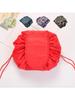 Five-Color Fashion Drawstring Makeup Pouch – Portable Travel Cosmetic Bag (Single Piece)
