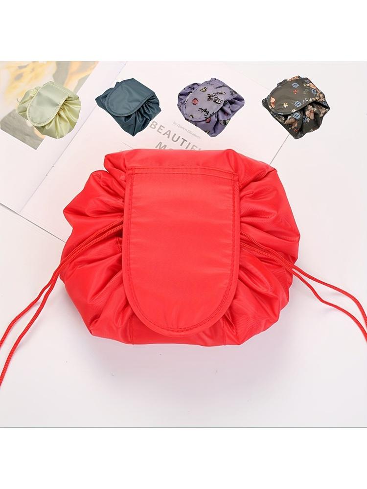 Five-Color Fashion Drawstring Makeup Pouch – Portable Travel Cosmetic Bag (Single Piece)