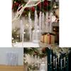 Shimmering 12pcs Clear Icicle Ornaments Festive Acrylic Decorations For Trees Christmas