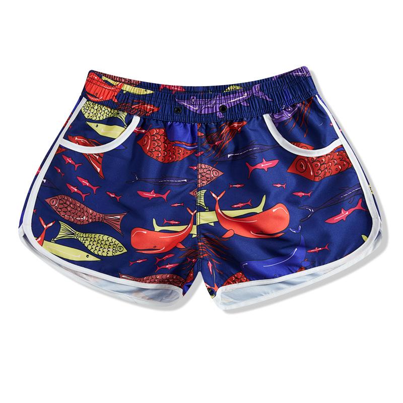 Summer Women Casual Beach Quick-dry Shorts Loose Elastic Waist Short Pants