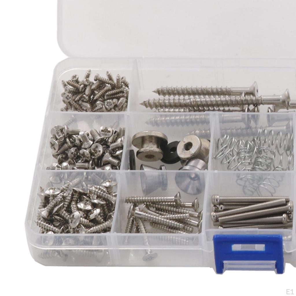 262Pcs Electric Guitar Screw Kit Mounting Screws DIY Hardware for Tuner