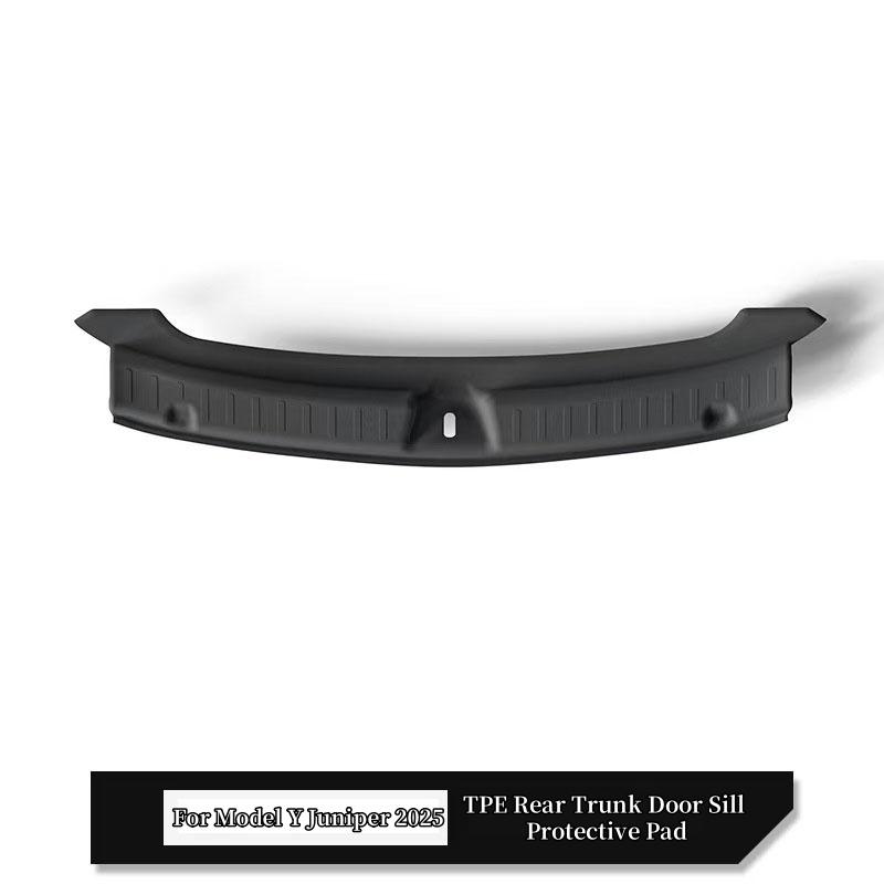 For Tesla Model Y Juniper 2025 Front Rear Trunk Mat TPE All-weather Seat Backrest Anti-Kick Mat Trunk Cargo Liner Protective Pad