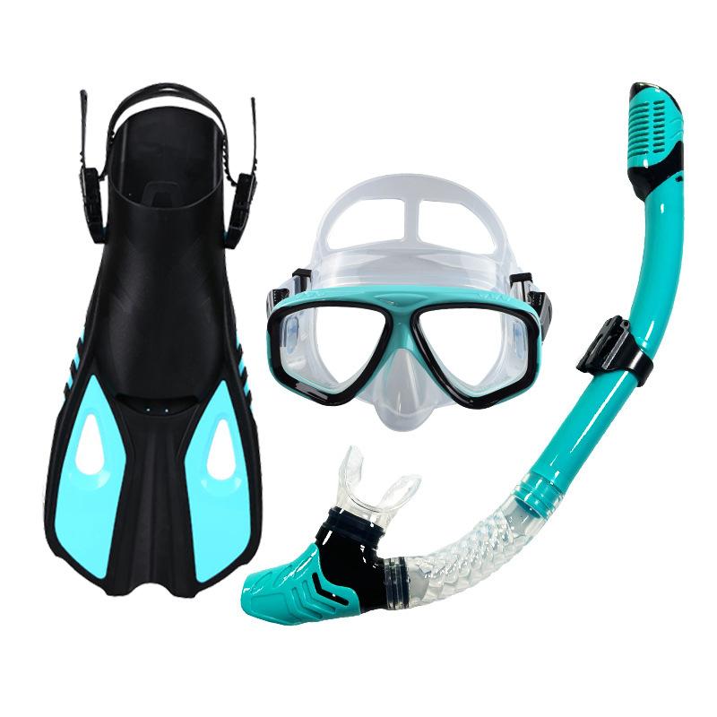 Outdoor sports equipment snorkeling Sambo large frame diving goggles fully dry breathing tube fins snorkeling set