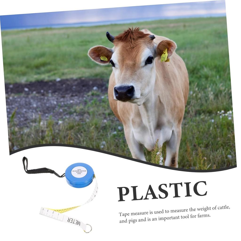 Gadpiparty Livestock Measuring Tape for Cattle, Pigs & Goats - Heavy Duty Weight Tape Measure with Chest Circumference Guide - Portable, Body