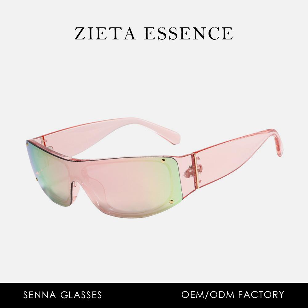 One-Piece Sunglasses Futuristic Hip-Hop Niche Sunglasses Punk Wear Street Photography Men And Women