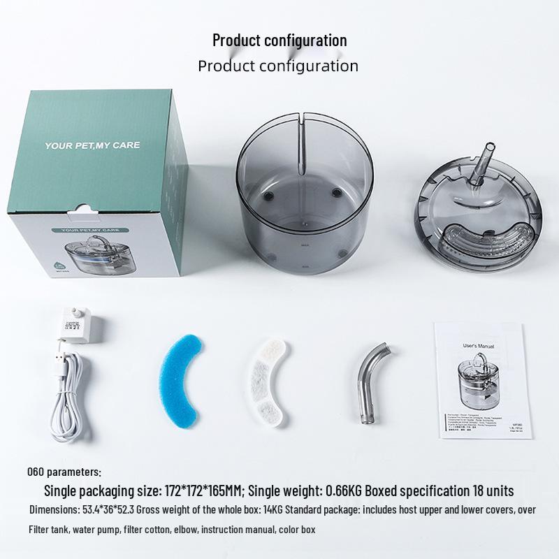 Smart Pet Water Dispenser & Feeder with Automatic Circulation Filter for Cats and Kittens