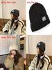 Knit Hat For Women With Letter Embroidery Warm Windproof Autumn Winter