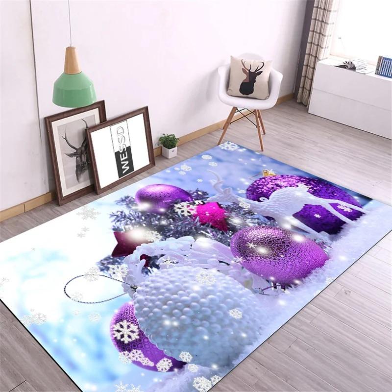 2025 Merry Christmas Rug, Santa Claus and Snowmain Rug, Christmas Gift, Xmas Carpet, Rugs for Living Room, Home Decor Rug