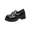 Fashion Soft Leather Loafers Women's 2025 Spring Summer New Korean Version Of Small Leather Shoes Women's Muffin Soles Lazy One-Pedal
