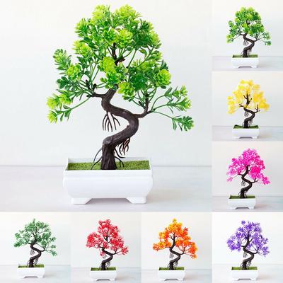 Bonsai Plastikbaum Blumen Büro Zimmer Tisch Dekoration