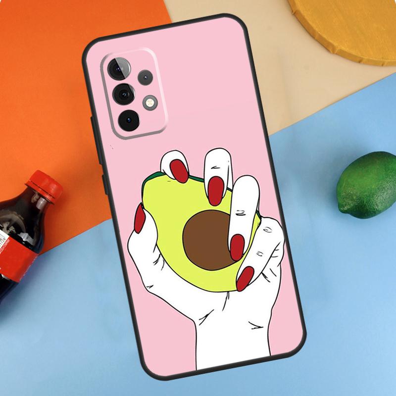 Avocado Collage Case For Samsung Galaxy A34 A54 A14 A35 A55 A15 A56 A36 A26 A16 A06 A12 A22 A32 A52 A13 A53