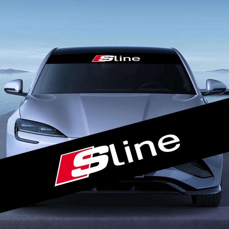 1Pcs Car Front and Rear Windshield Reflective 3D Stickers Car Styling For Audi B9 B8 B7 B5 B6 A1 A7 A8 Q2 Q3 Q5 Q7 A3 8P 8V 8L