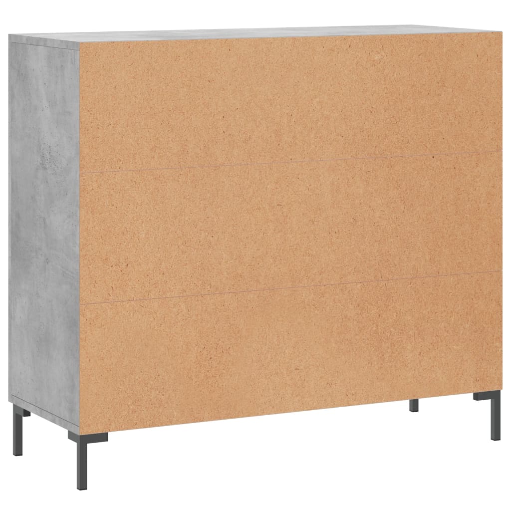 Sideboard Concrete Grey 90 x 34 x 80 cm Particleboard