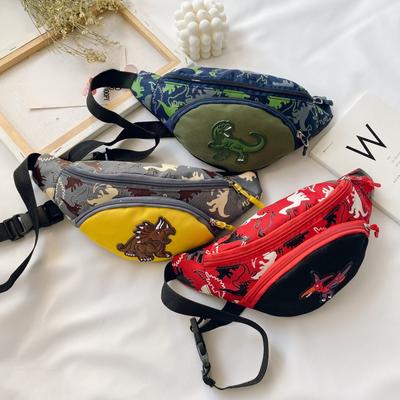 Niedliche Cartoon-Dinosaurier-Aufbewahrungstaschen für Kinder, Telefon, Kopfhörer, Geldbeutel, Organizer, modische Brust-Taillentasche, Kinder-Gürteltasche