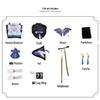 Clorinde Cosplay Rinkinys - Genshin Impact Fontaine Agentas Pilnas Kostiumas Moterims