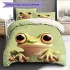 Frog Pattern Bedding Home Decoration Birthday Gift (1 * Duvet Cover + 2 * Pillowcase, Without Core)