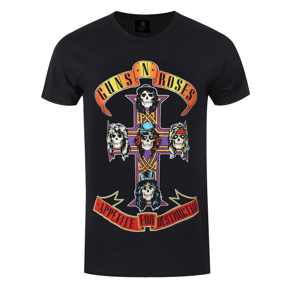 Guns N Roses T-Shirt Appetite For Destruction New Black Official S