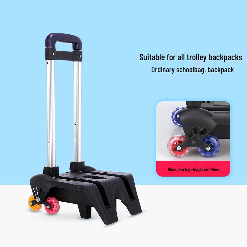 Folding Backpack Cart with Flashing Wheels for Kids – 3 or 6 Wheel Options