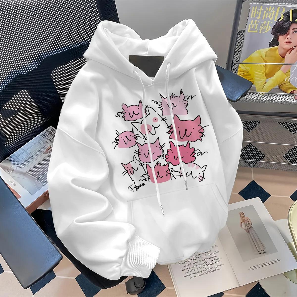 

American heavy design pure cotton sweater women s spring autumn and winter thickened casual loose coat top 2xl recommended 73-85kg