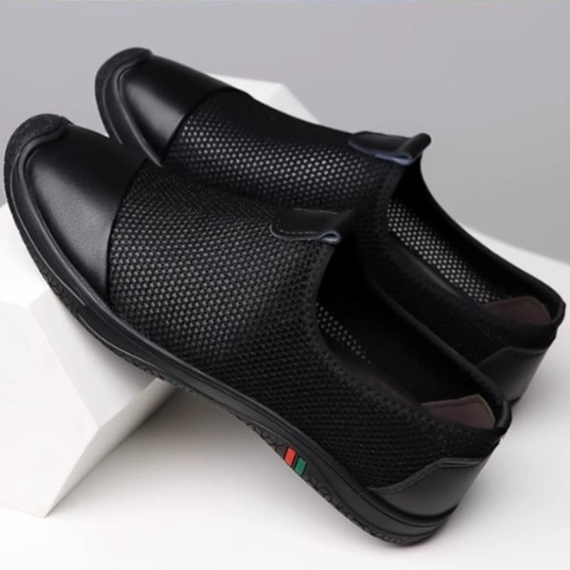 Men's Shoes New Breathable Casual Shoes Summer Hollow Out Mesh Shoe Soft Soled Comfortable Driving Shoes for Men Slip-On Loafers