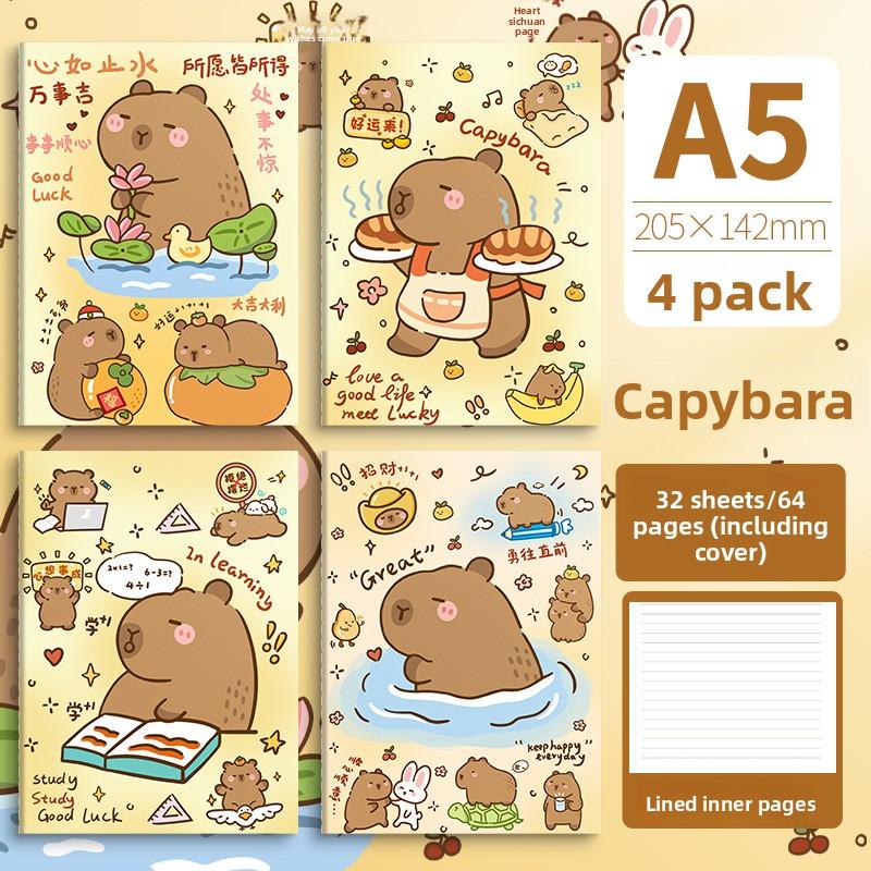 Cute Cartoon B5 Notebook Student Thickened Notepad Sewing Soft Surface Copy Car Line Book Horizontal Line Office A5 Book
