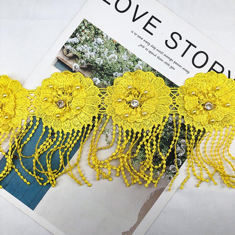 

Матеріали ручної роботи своїми руками 10 ярдів Мереживо для вишивки Водорозчинне мереживо Феєрверк Підвісні прикраси з бісеру Одяг Аксесуари Мереживо 12.5cm/5 yards