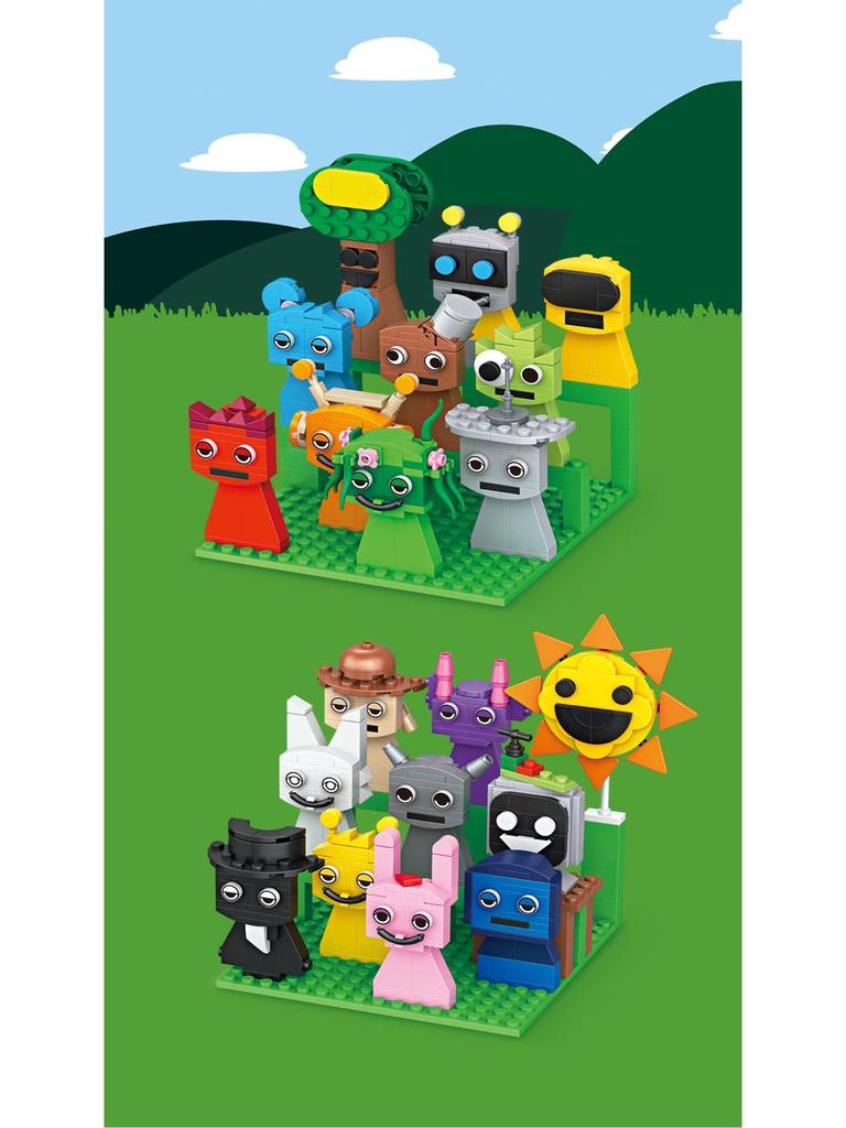 SprunkiPlush Monster Building Blocks & Figurine Set – Assembled Toys for Kids